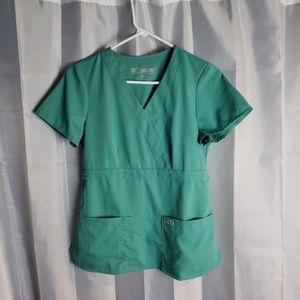 Grey's Anatomy by Barco green scrub top sz S
